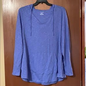 Long sleeve hooded top